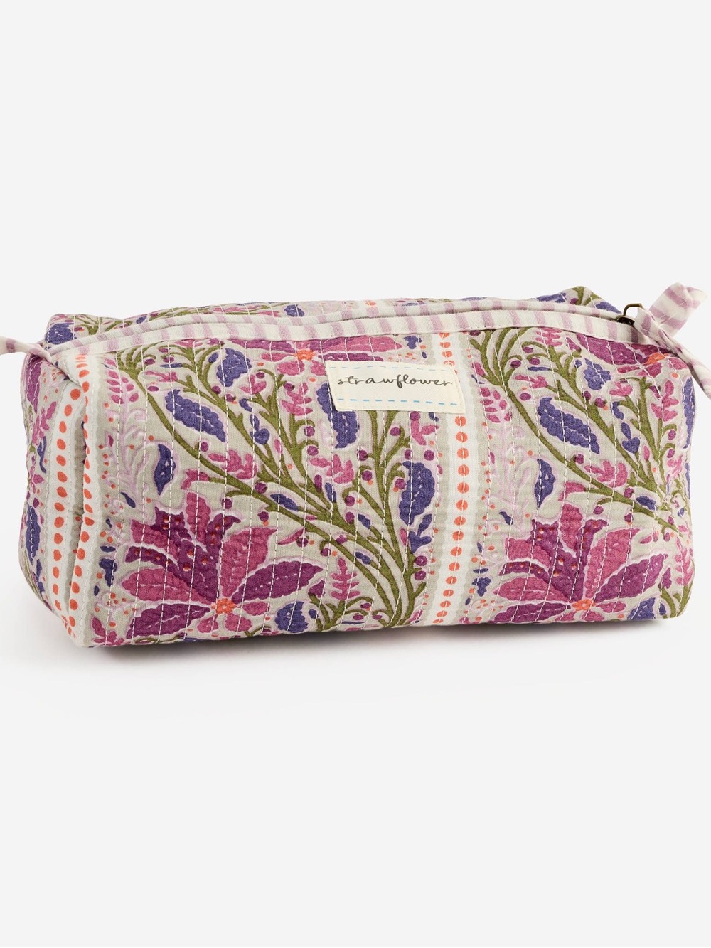 Strawflower Ariella Heritage Quilted Block Cosmetic Pouch - Picture 15 of 15